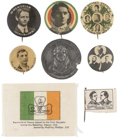 IRISH NATIONALIST WAR FOR INDEPENDENCE CAUSE BUTTON COLLECTION.