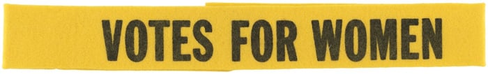 VOTES FOR WOMEN SUFFRAGE FELT ARM OR HAT BAND.