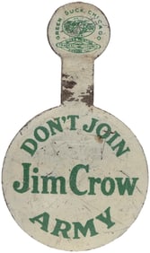 DON'T JOIN JIM CROW ARMY WWII CIVIL RIGHTS LITHO TAB.