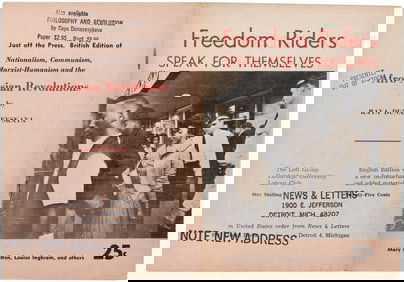 FREEDOM RIDERS CIVIL RIGHTS DETROIT NEWS & LETTERS 1961 PAMPHLET.