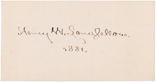 HENRY WADSWORTH LONGFELLOW SIGNATURE.