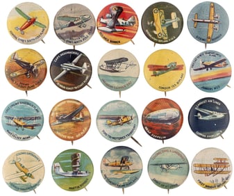 YANK JUNIOR BOYS CLOTHING FULL SET OF "AVIATION SERIES" FAMOUS PLANES AND PILOTS.