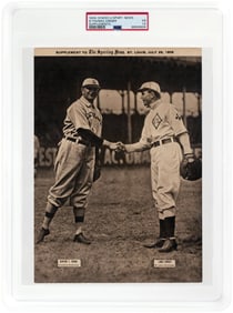 1909-13 M101-2 SPORTING NEWS SUPPLEMENTS (JULY 29, 1909) CY YOUNG (HOF) AND LOUIS CRIGER PSA 1.5