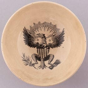 BENJAMIN FRANKLIN & HENRY LAURENS SOFTPASTE LIVERPOOL BOWL.
