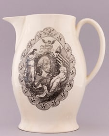 WASHINGTON AS PRESIDENT LIVERPOOL CREAMWARE JUG.