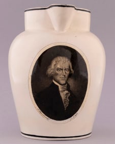 JEFFERSON RARE HERCULANEUM LIVERPOOL PORTRAIT JUG.