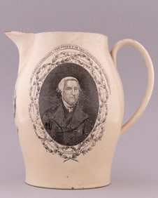 MADISON "PRESIDENT OF THE UNITED STATES" LIVERPOOL CREAMWARE JUG.