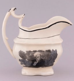 GENERAL JACKSON "HERO OF NEW ORLEANS" CREAMWARE PORTRAIT CREAMER.