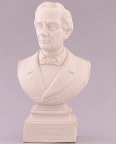 LINCOLN "CONSTITUTIONAL FREEDOM" C. 1860 PARIAN WARE BUST.