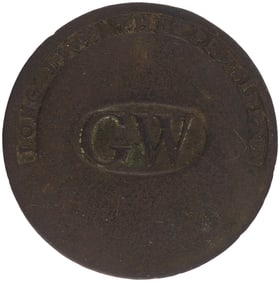 WASHINGTON "GW LONG LIVE THE PRESIDENT" 1789 INAUGURAL CLOTHING BUTTON.