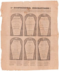 ANTI- JACKSON COFFIN BROADSIDE BY BINNS RARE C. 1828.
