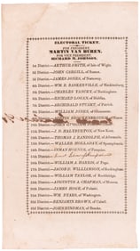 VAN BUREN & JOHNSON 1836 VIRGINIA BALLOT.