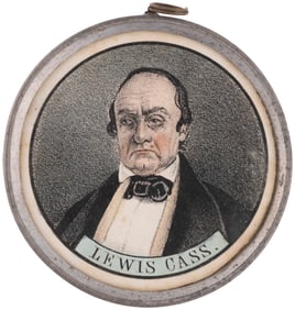CASS & BUTLER 1848 PEWTER RIM JUGATE MEDALLION.