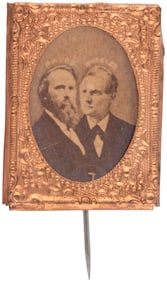 HAYES & WHEELER GEM ALBUMEN JUGATE STICKPIN DeWITT 1876-38.