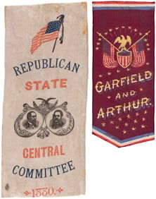 GARFIELD & ARTHUR 1880 RIBBON PAIR INCLUDING JUGATE DESIGN.