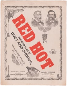 BLAINE & LOGAN "RED HOT MEDLEY" JUGATE 1884 CAMPAIGN SHEET MUSIC.