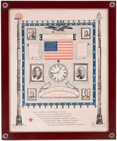 BRYAN & STEVENSON "ANTI-IMPERIALISM" 1900 NEW YORK COATTAIL POSTER.