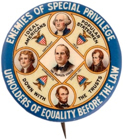 BRYAN "ENEMIES OF SPECIAL PRIVILEGE" RARE 1.25" BUTTON.