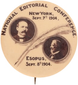 PARKER & DAVIS "NATIONAL EDITORIAL CONFERENCE" JUGATE BUTTON HAKE #5.