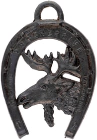 ROOSEVELT" "PROGRESSIVE TR" FIGURAL BULL MOOSE WATCH FOB.
