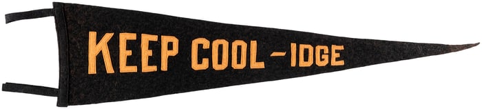 CALVIN COOLIDGE "KEEP COOL-IDGE" 1924 CAMPAIGN PENNANT.