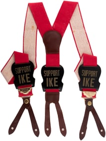 SUPPORT IKE EISENHOWER 1952 OR 1956 CAMPAIGN SUSPENDERS.