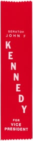 SENATOR JOHN F. KENNEDY FOR VICE PRESIDENT 1956 DNC RIBBON.