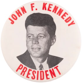 SCARCE "JOHN F. KENNEDY FOR PRESIDENT" PORTRAIT BUTTON.