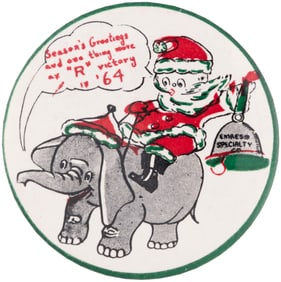 GOLDWATER SANTA "'R' VICTORY IN '64" EMRESS SPECIALTY CO. BUTTON.