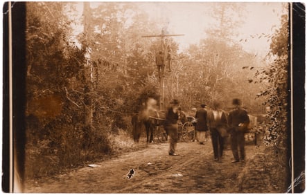 LYNCHING OF BILL BARNES AND JNO. WALKER 1910 MONTEZUMA, GA RPPC.
