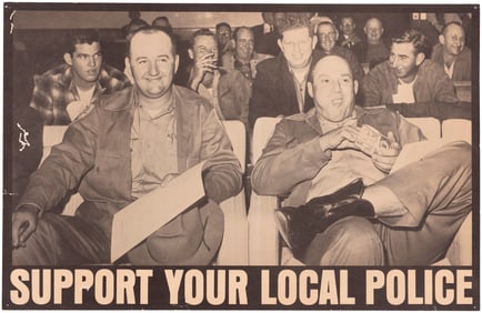 CIVIL RIGHTS "SUPPORT YOUR LOCAL POLICE" FREEDOM SUMMER MURDERS POSTER.