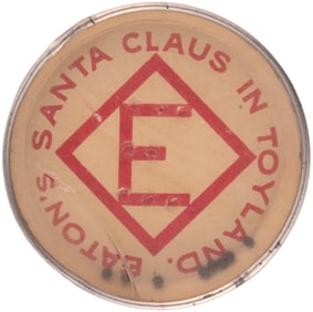 EARLY SANTA C. 1910 W/TOY PACK AND DOG GIVE-AWAY DEXTERITY PUZZLE FROM CANADIAN STORE EATON'S.