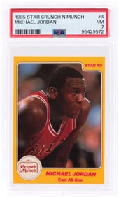 1985 STAR CRUNCH N MUNCH #4 MICHAEL JORDAN (HOF) PSA 7 NM.