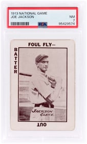1913 NATIONAL GAME WG5 SHOELESS JOE JACKSON PSA 7 NM.