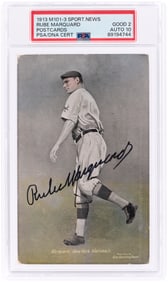 1913 M101-3 SPORTING NEWS POSTCARDS RUBE MARQUARD (HOF) PSA/DNA 2 GOOD AUTOGRAPH 10 (1 OF 1).