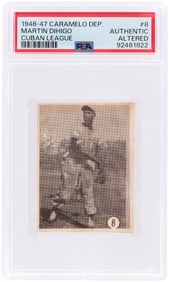 1946-47 CARAMELO DEPORTIVO CUBAN LEAGUE #8 MARTIN DIHIGO (HOF) PSA AUTHENTIC-ALTERED.