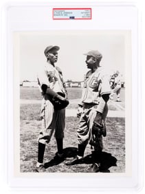 c. 1960s (1945) KANSAS CITY MONARCHS PHOTO WITH TEAMMATES JACKIE ROBINSON (HOF) & SATCHEL PAIGE (HOF