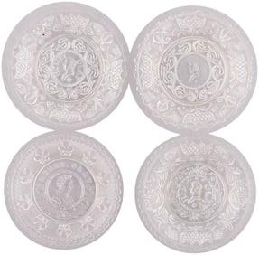 COLLECTION OF 10 HENRY CLAY & GEORGE WASHINGTON GLASS PLATES.