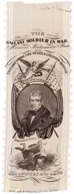 HARRISON "GALLANT SOLDIER IN WAR/HONEST STATESMAN IN PEACE" 1840 RIBBON.