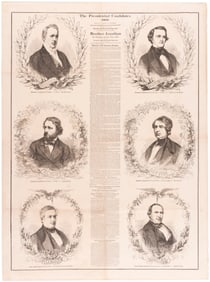 BUCHANAN, FREMONT, FILLMORE ELECTION OF 1856 BROADSIDE.