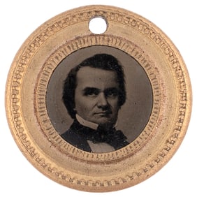 DOUGLAS & JOHNSON DIMINUTIVE BACK-TO-BACK 1860 FERROTYPE JUGATE.