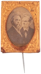 HAYES & WHEELER GEM ALBUMEN JUGATE STICKPIN DeWITT 1876-38.