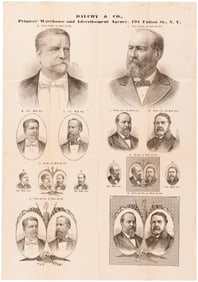 GARFIELD & HANCOCK "DAUCHY & CO. SALESMAN'S LITHO EXAMPLE SHEET.