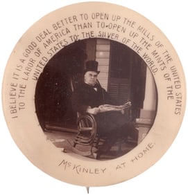 McKINLEY "AT HOME" FRONT PORCH ROCKING CHAIR BUTTON HAKE #292.