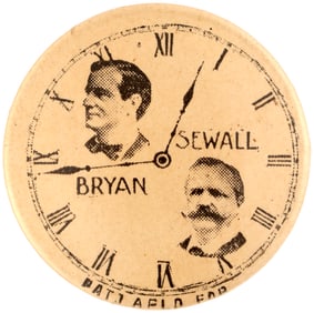 BRYAN & SEWALL 1896 JUGATE 16 TO 1 CLOCK FACE STUD BUTTON HAKE #403.