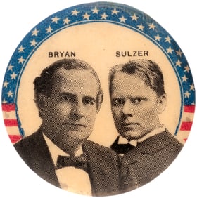 BRYAN & SULZER RARE NEW YORK COATTAIL JUGATE BUTTON.