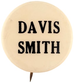 JOHN W. DAVIS & AL SMITH 1924 NEW YORK COATTAIL BUTTON.