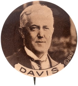 DAVIS 1924 SEPIA TONED BUTTON HAKE #2011.