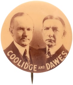 COOLIDGE & DAWES SEPIA TONED REAL PHOTO JUGATE BUTTON HAKE #2.