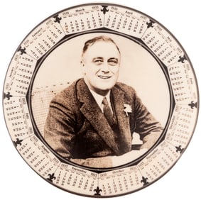 ROOSEVELT REAL PHOTO PORTRAIT 1935 CALENDAR MIRROR.